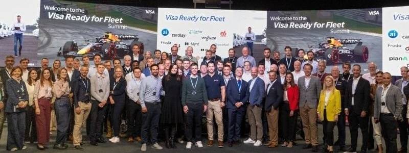 Attendees at the Visa Ready for Fleet Summit, including Lucy Demery and Richard Campion 