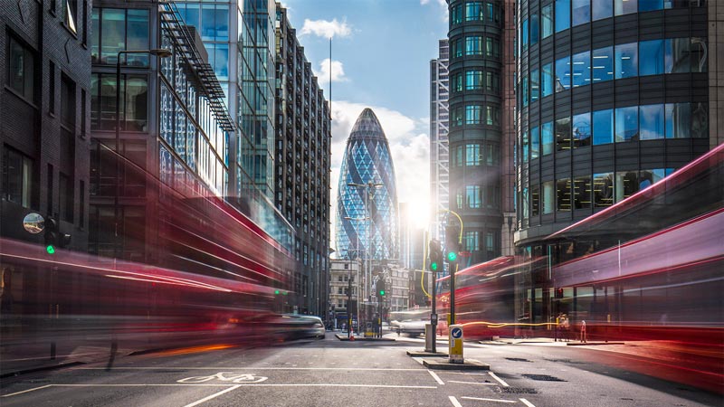 Cityscape tall buildings